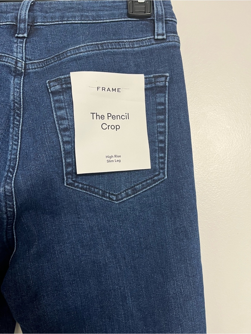Frame Denim Women’s Jeans — Dark Blue Denim (The Pencil Crop) - Picture 6 of 9